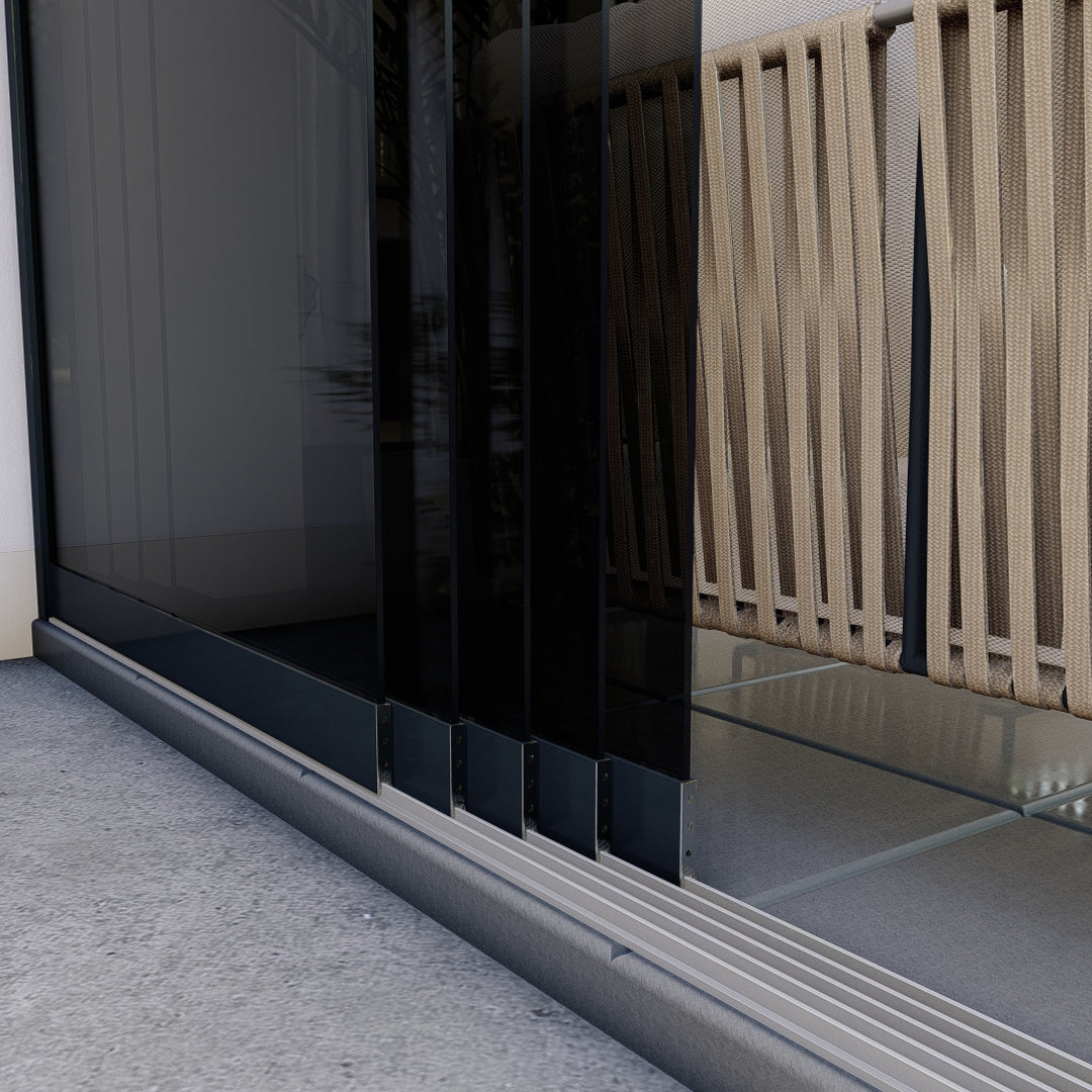 Glaschschiebewände Getönt - Anthrazit RAL7016