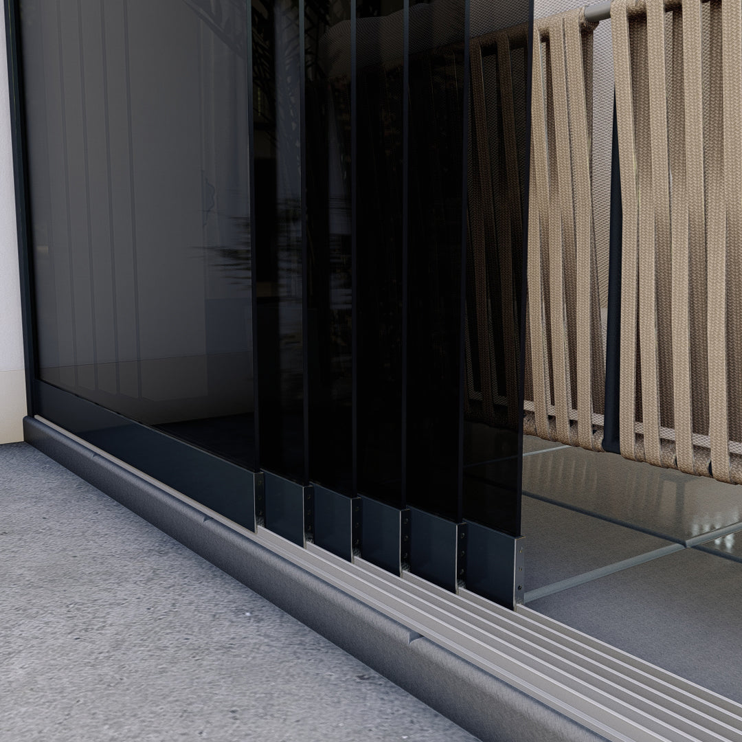 Glaschschiebewände Getönt - Anthrazit RAL7016